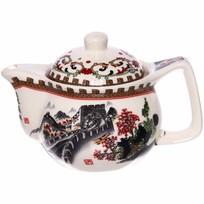 Чайник заварочный керамический 350мл с ситом Великая китайская стена