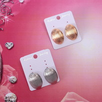 Серьги женские Fashion Collection - Anna, цвет серебро и золото, 2,5*2см