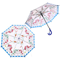 Зонт детский полуавтомат Сказочные единорожки, 8 спиц, d-86, в сложе. виде 65см
