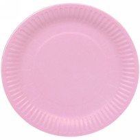 Тарелка бумажная 18 см в наборе 10 шт Розовая