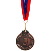 Медаль 3 - 3 место (металл, 5,4 см, лента триколор)